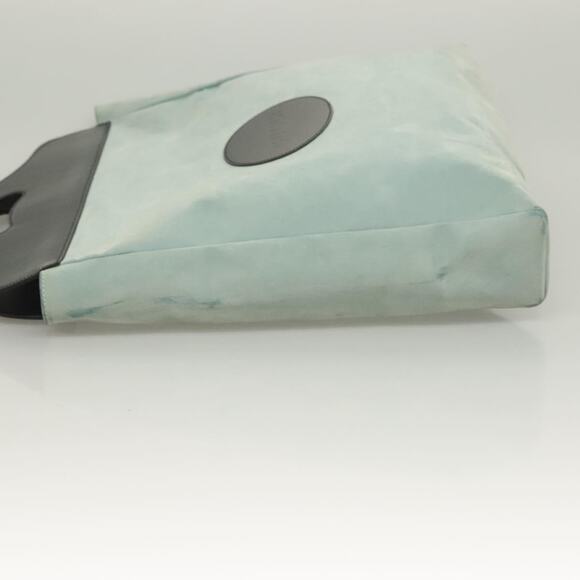 GUCCI Hand Bag Suede Light Blue Black 002 002 - Picture 6 of 16